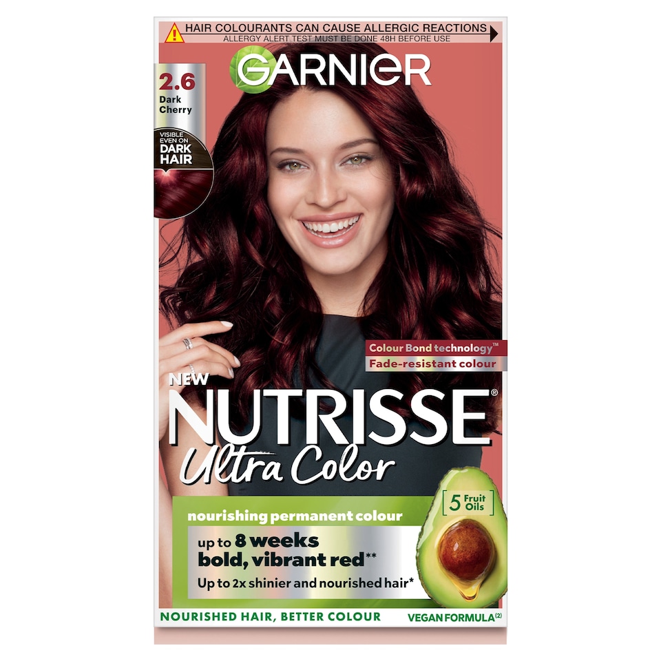 image 1 of Garnier Nutrisse Ultra Color Intense Permanent Colour - Dark Cherry 2.60