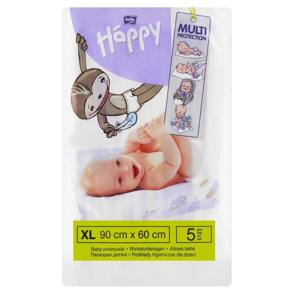 Bella Baby Happy Baby Underpads XL 90 cm x 60 cm 5 pcs