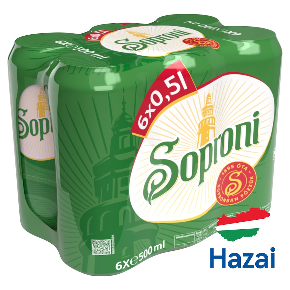 image 1 of Soproni Light Beer 4,5% 6 x 500 ml