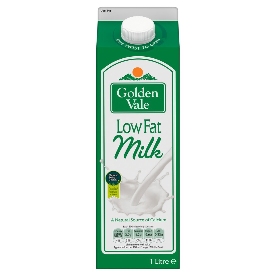 Golden Vale Low Fat Milk 1L