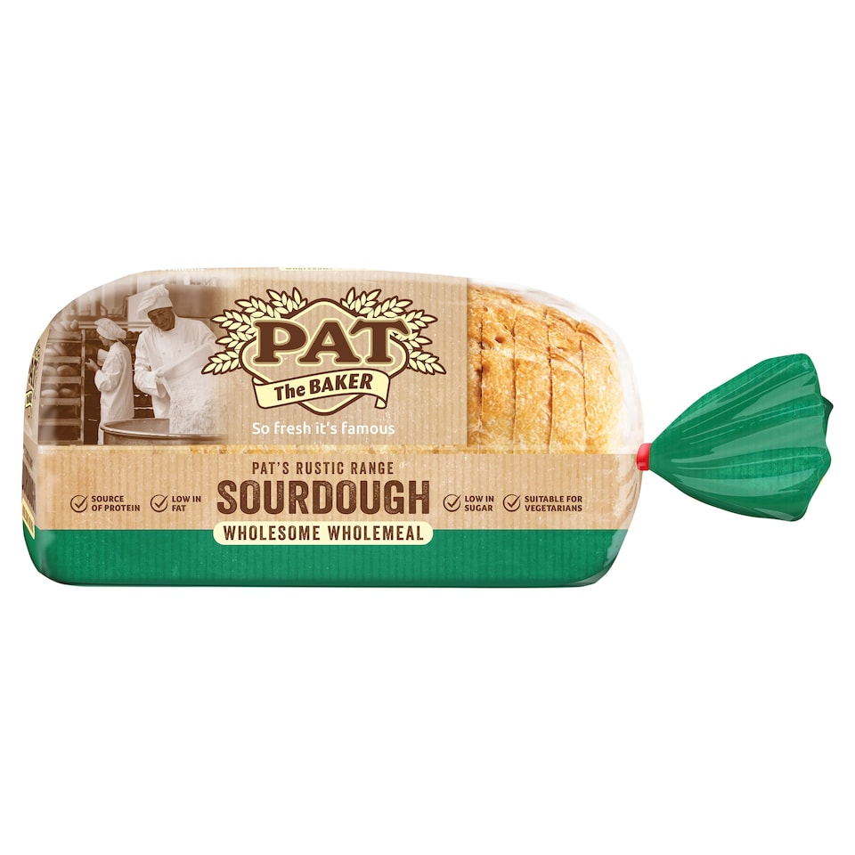PAT THE BAKER WHOLESOME WHOLEMEAL SOURDOUGH 700G