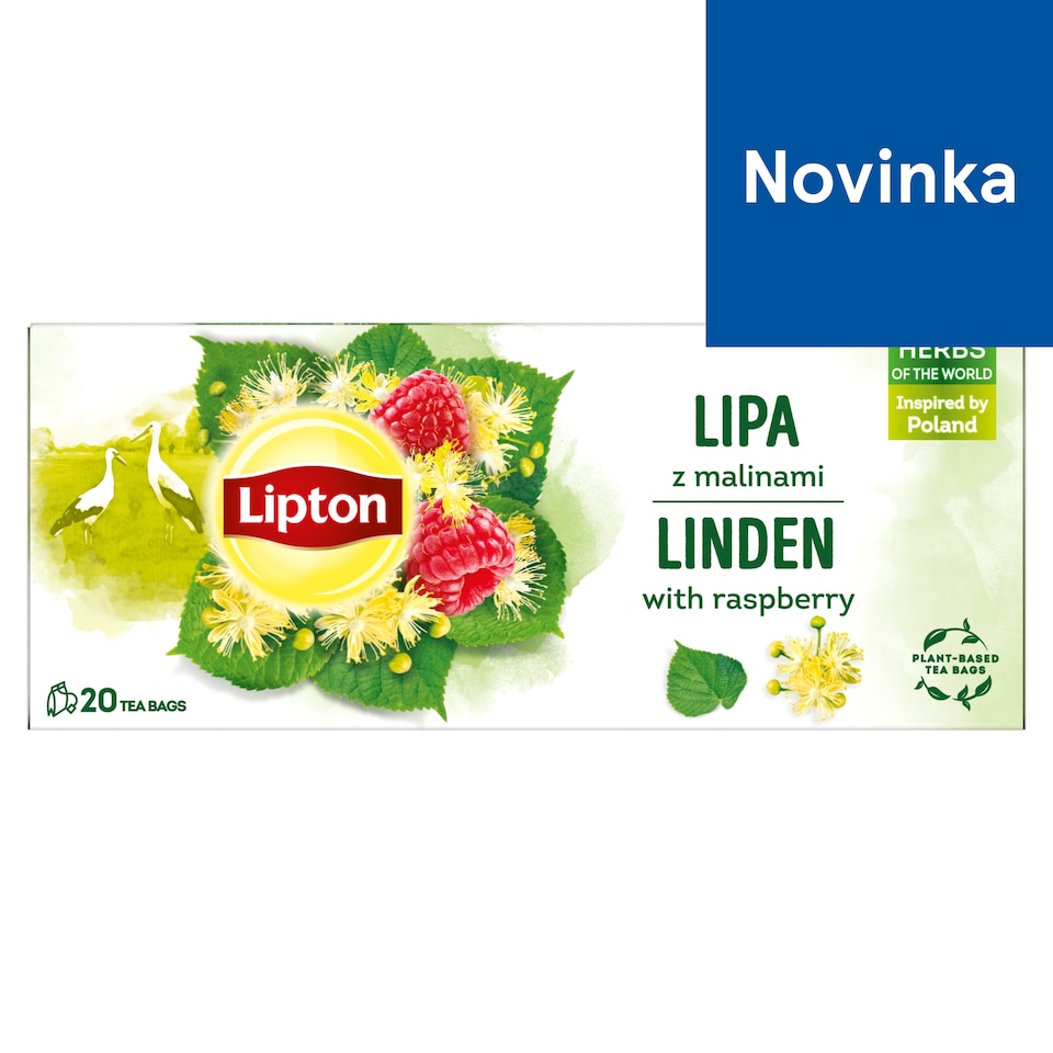 Lipton Linden with Raspberry ochutený bylinný čaj 18 g