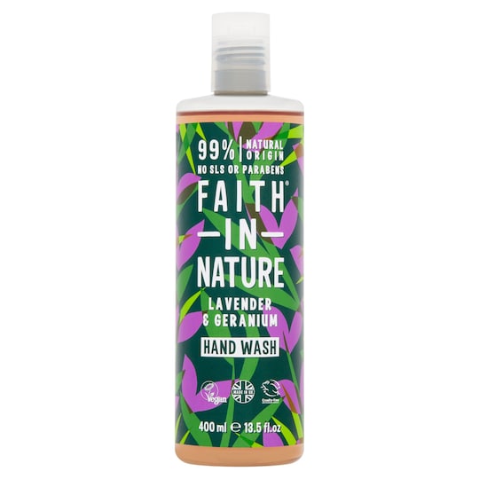 Faith In Nature Lavender & Geranium Hand Wash 400Ml Tesco Groceries