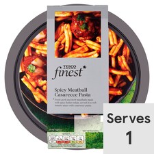 Tesco Finest* Spicy Meatball Pasta 400G
