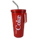 image 1 of COCA-COLA STAINLESS STEEL TRAVEL MUG WITH STRAW