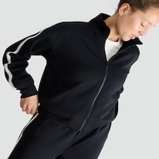 F&F Active Side Stripe Zip Up Jacket in Black