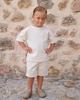image 1 of F&F x Samantha Faiers Textured T-Shirt and Shorts Set in Cream