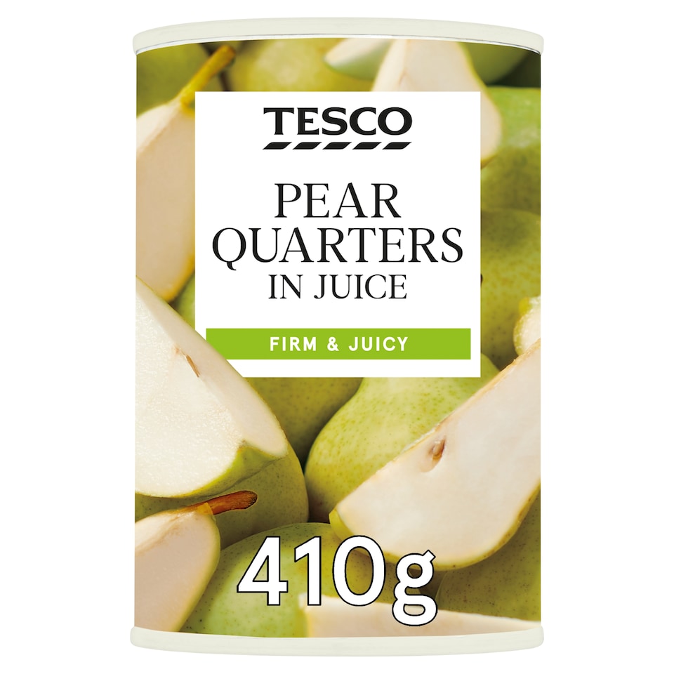 Tesco Pear Quarters in Juice 410g