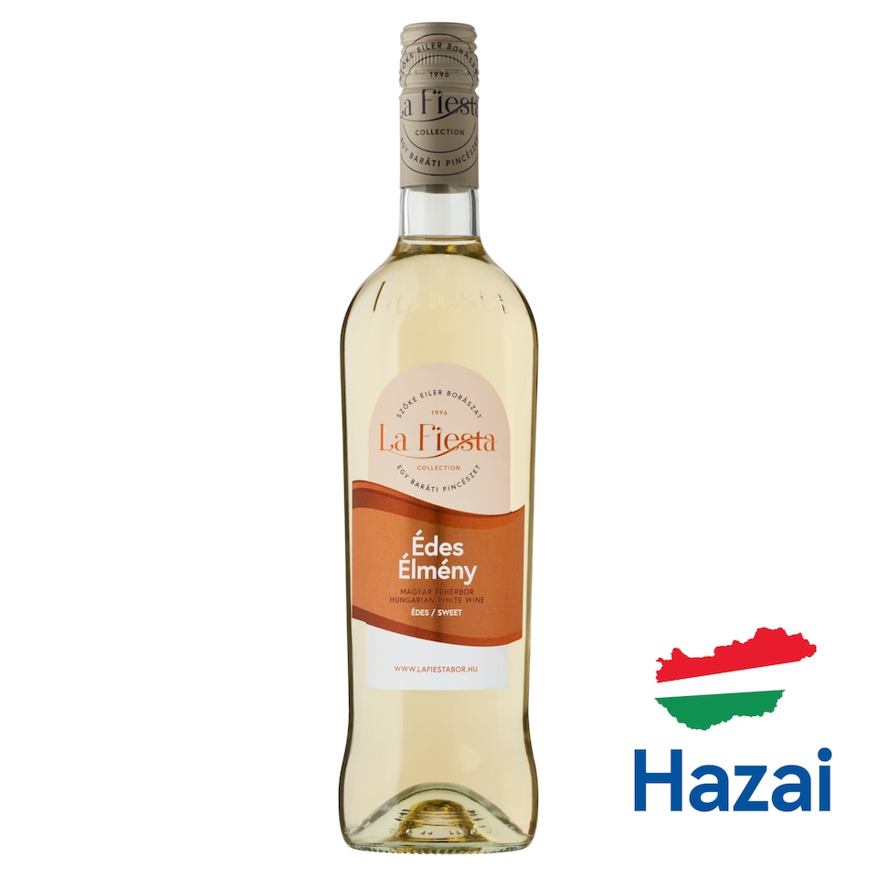 La Fiesta Édes Élmény Duna-Tisza közi Cuvée édes magyar fehérbor 10% 750 ml 1. kép
