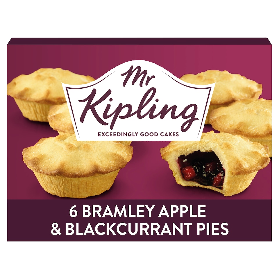image 1 of Mr Kipling Bramley Apple & Blackcurrant Pies 6 Pack