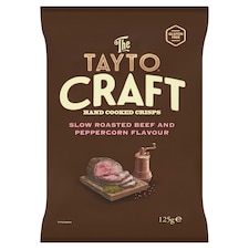 Tayto Craft Roast Beef & Peppercorn 125G