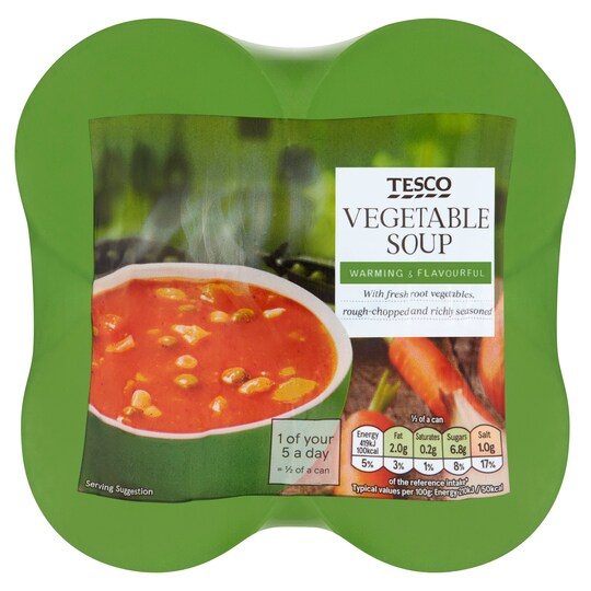Tesco Vegetable Soup 4X400g Tesco Groceries