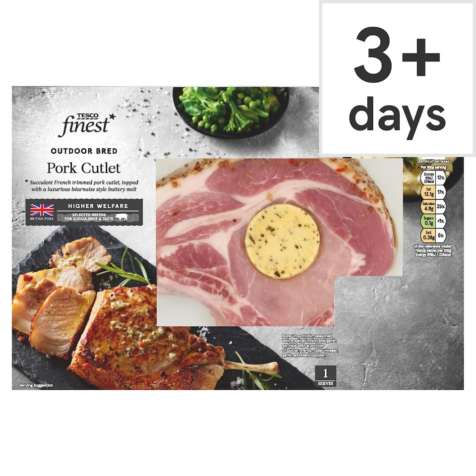 Tesco Finest Pork Cutlet 300-520g