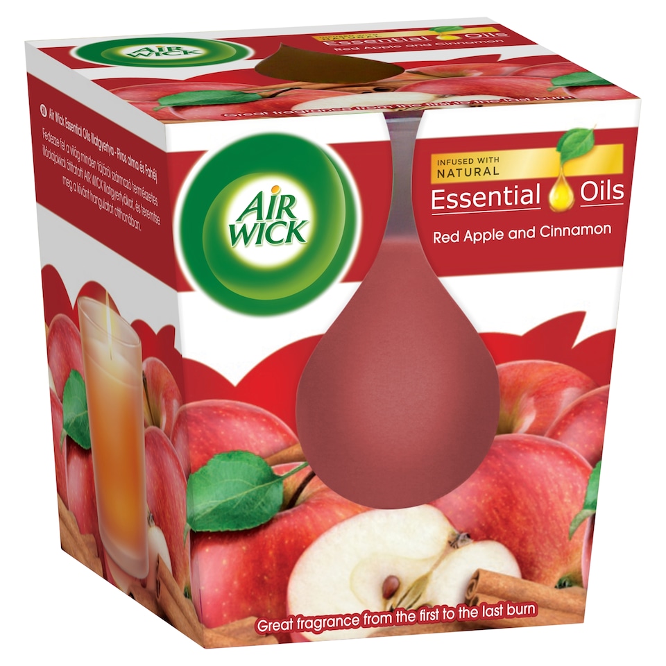 Air Wick svíčka - Červené jablko a skořice 105g