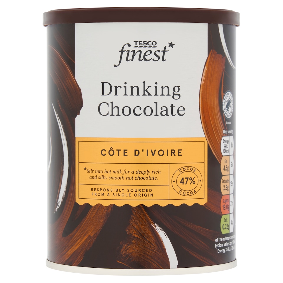 Tesco Finest Côte D'Ivoire Indulgent Fat Reduced Drinking Chocolate 250g