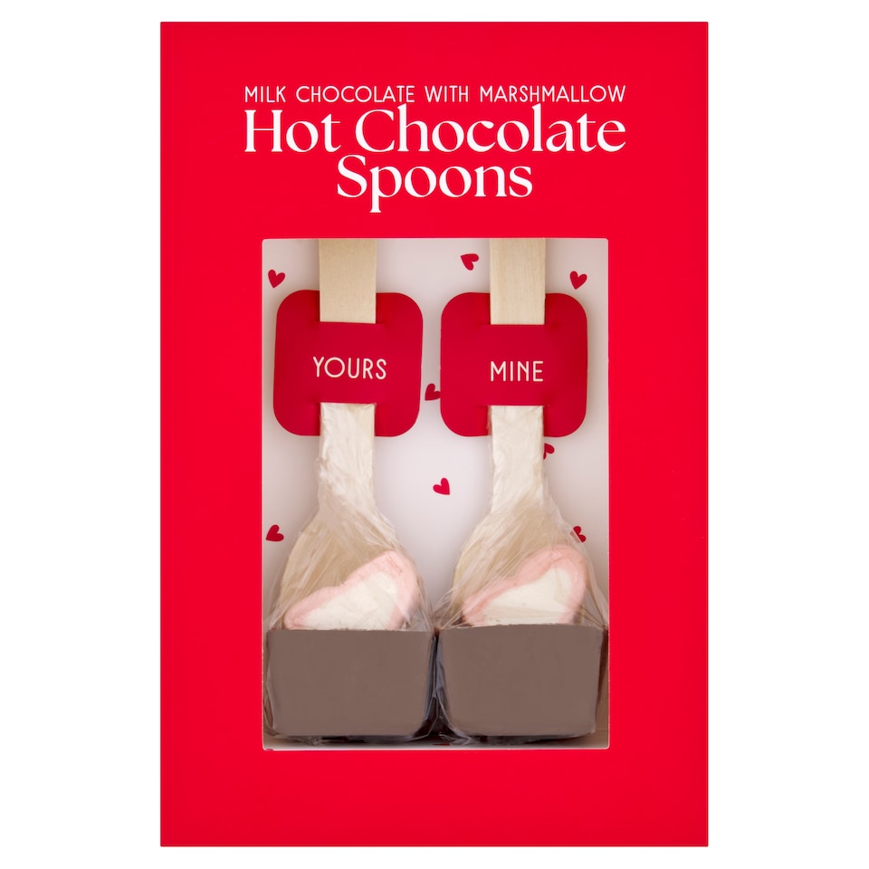 Hot Chocolate Valentines Stirrer Spoons 40g x 2