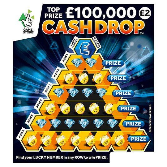 CASH DROP Scratchcard Tesco Groceries