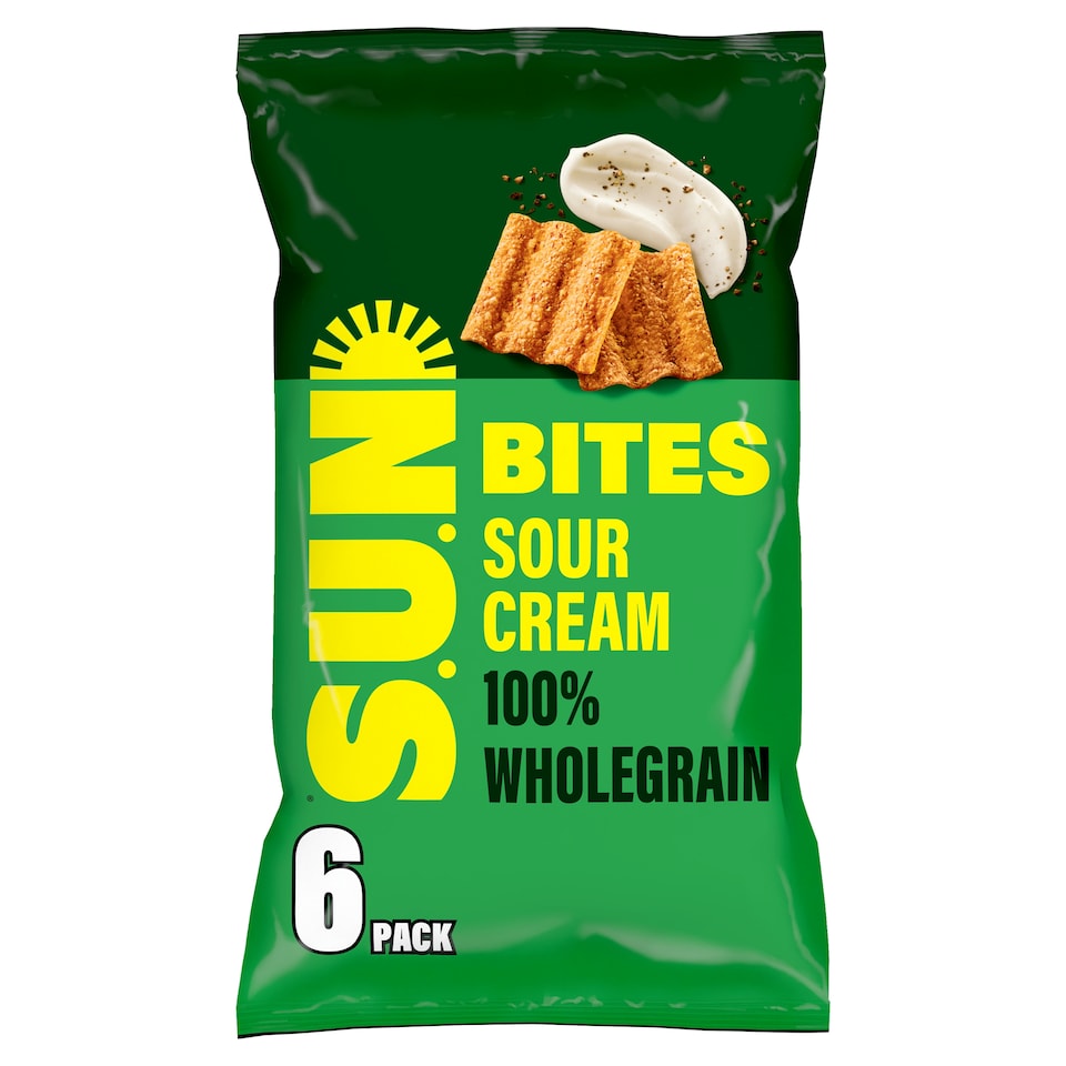 image 1 of Walkers Sunbites Sour Cream & Black Pepper Multipack Crisps 6x25g