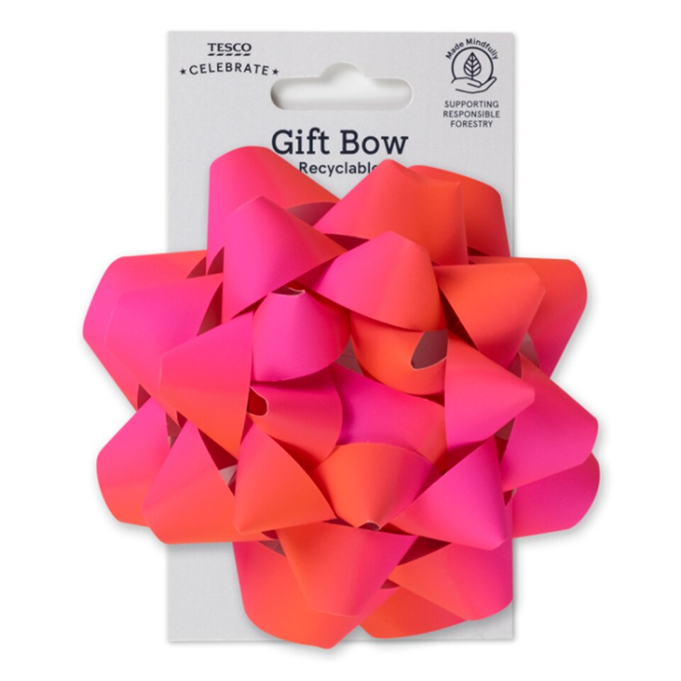 T. Pink Ombre Paper Bow