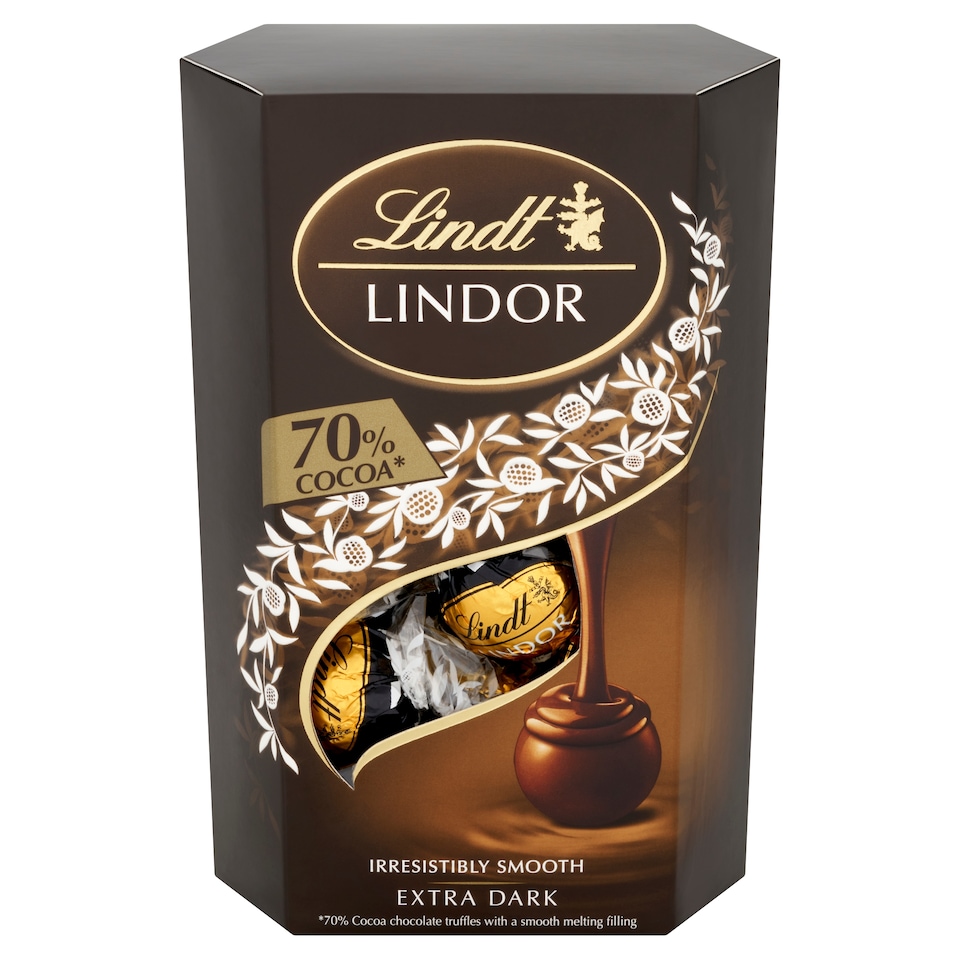 image 1 of Lindt Lindor Extra Dark Chocolate Truffles - 70% Cacao 200g