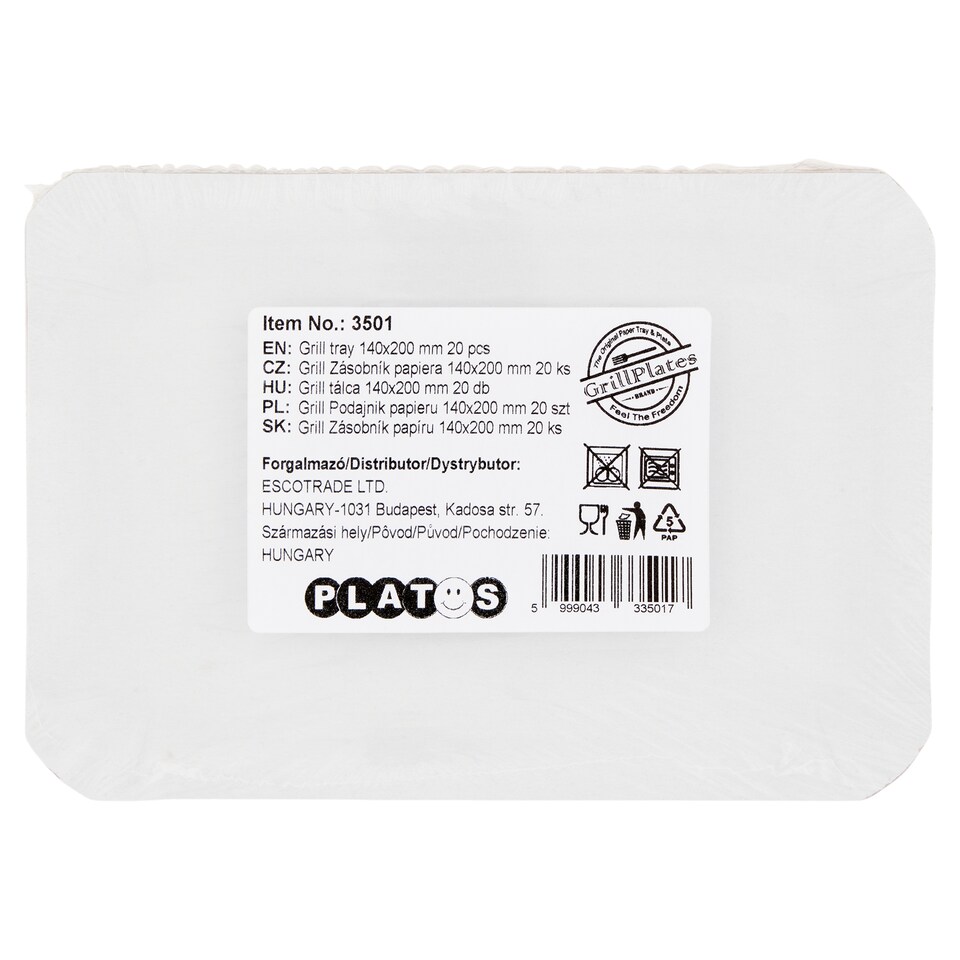 Grill Tray 140 x 200 mm 20 pcs
