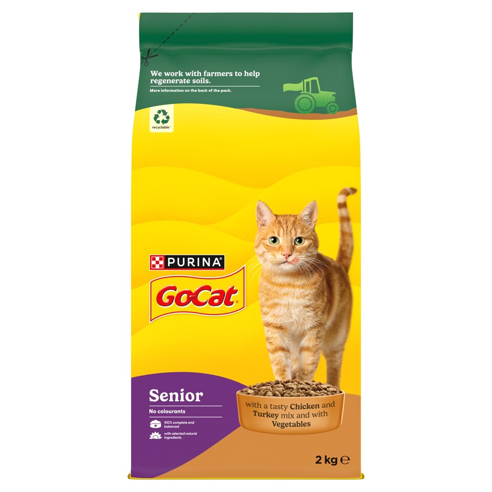 image 1 of GO-CAT Senior Chicken Dry Cat Food 2kg