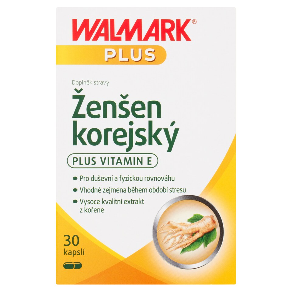Obrázek 1 pro produkt Walmark Plus Ženšen korejský doplněk stravy 30 kapslí 15,0g