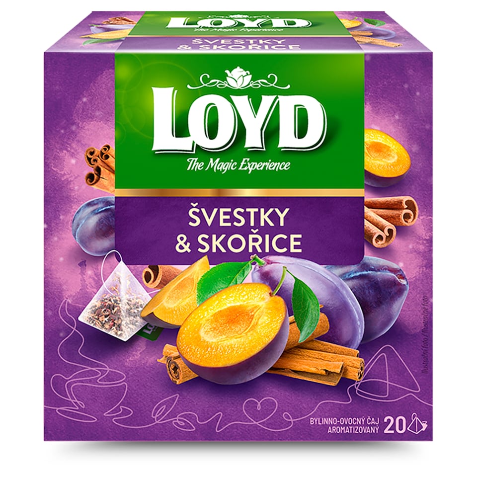 Loyd Bylinno-ovocný čaj aromatizovaný s príchuťou slivky a škorice 20 x 2 g (40 g)