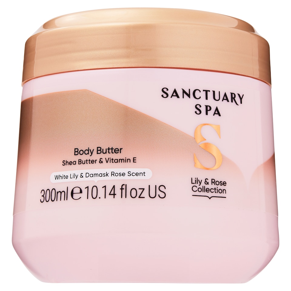 image 1 of Sanctuary Spa Body Butter Lily & Rose Scent 300ml