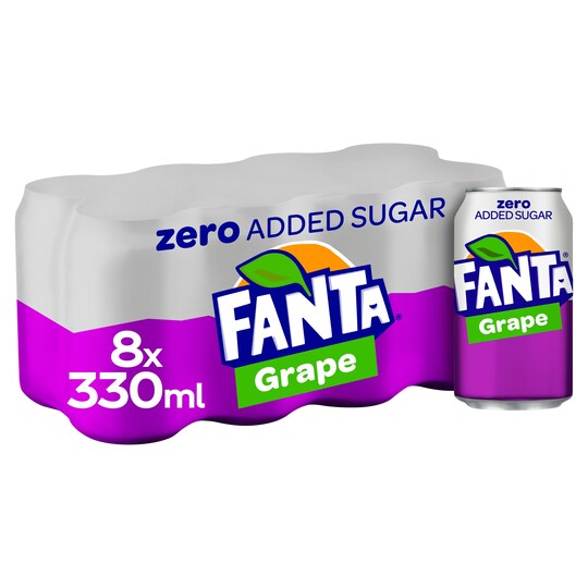 Fanta Grape Zero 8 X 330Ml Tesco Groceries