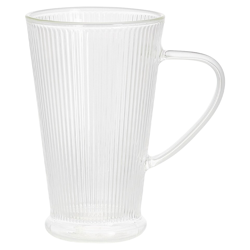 F&F Home Ribbed Latte Glass