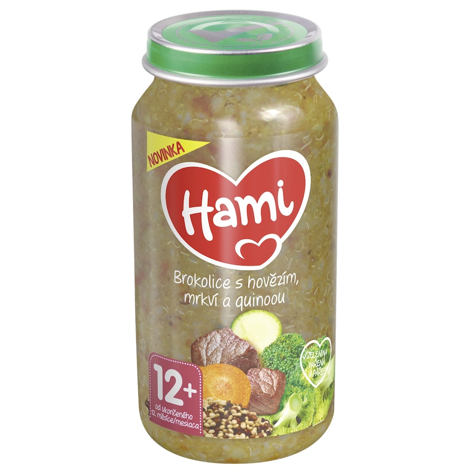 Obrázek 1 pro produkt HAMI masozeleninový příkrm Brokolice s hovězím, mrkví a quinoou 250g