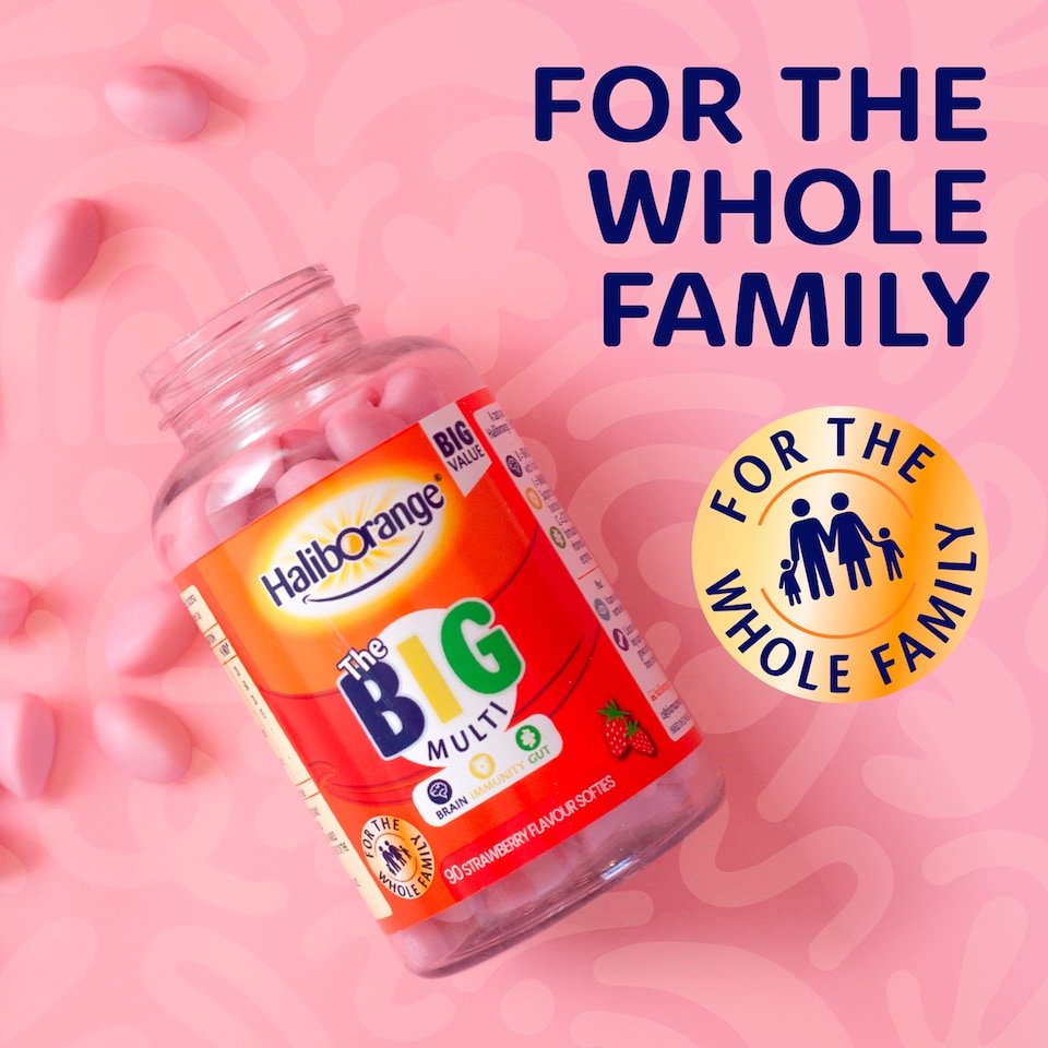 image 1 of Haliborange The Big Multi Softies - Strawberry Flavour 90s