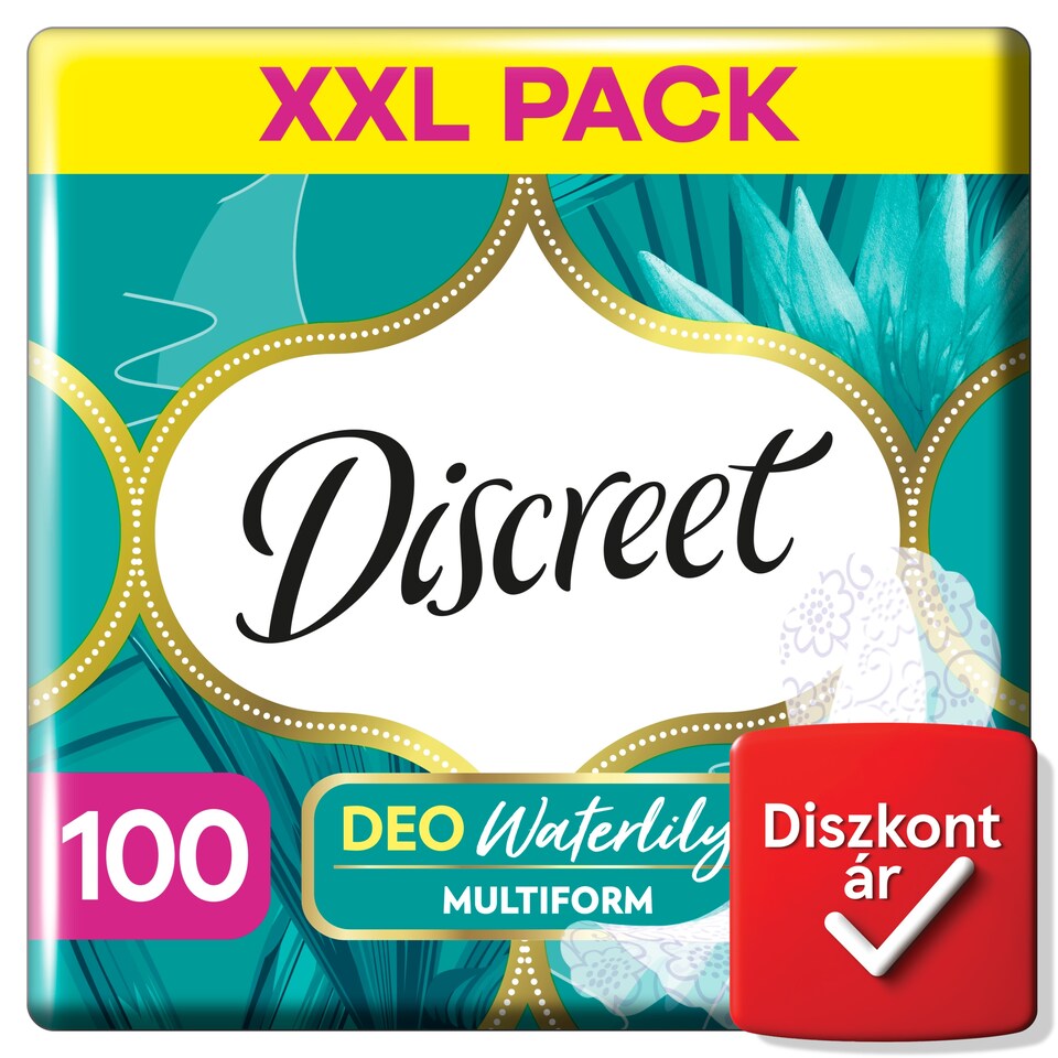 Discreet Légáteresztő Multiform Waterlilly Tisztasági Betétek x100  1. kép