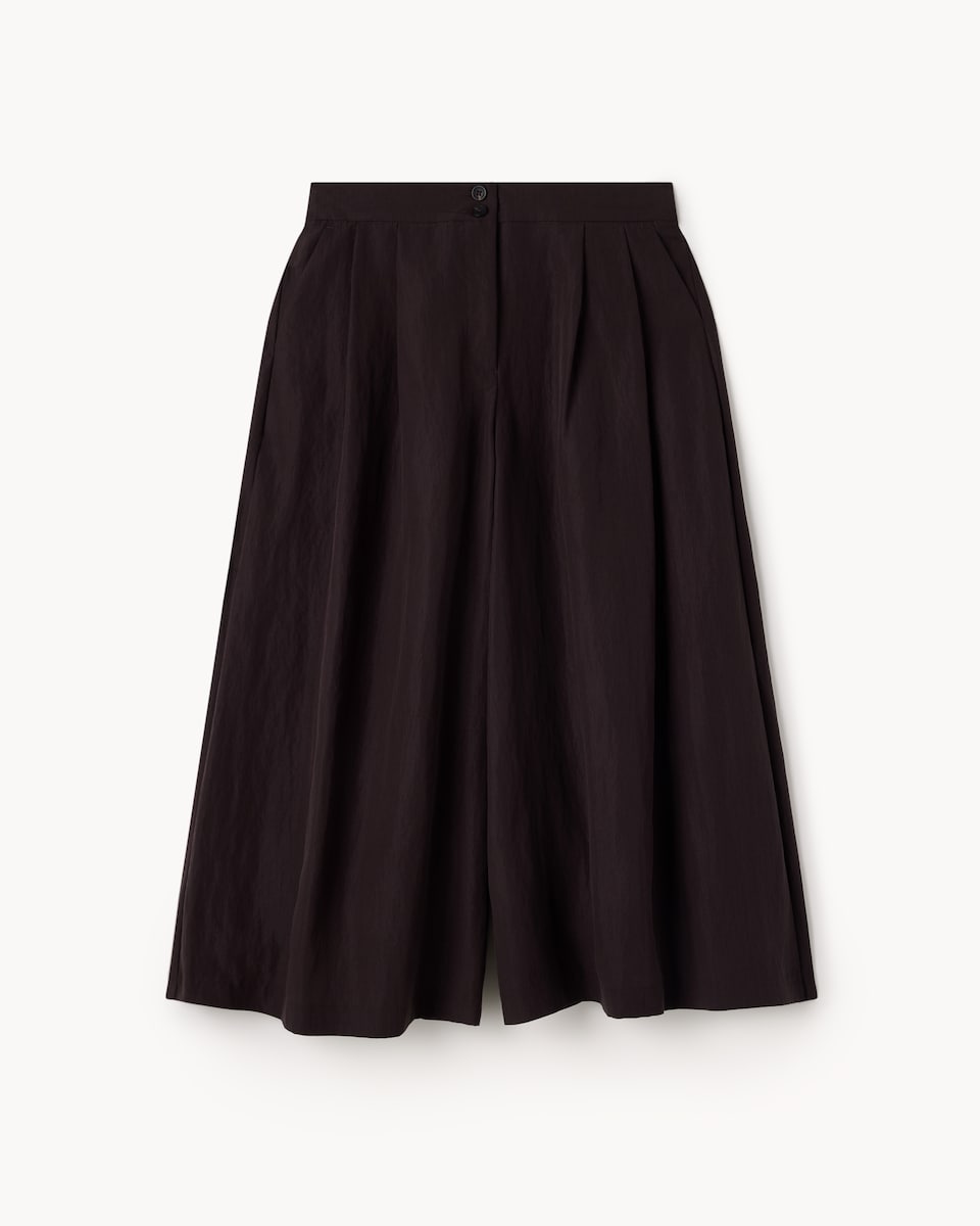 F&F Lyocell Rich Wide Leg Culottes in Chocolate