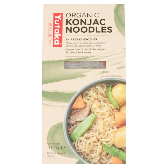 Yutaka Organic Gluten Free Konjac Plain Noodles 200G Tesco Groceries