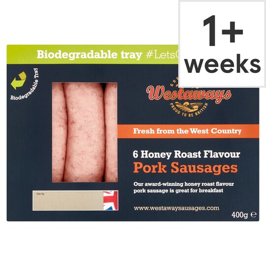 Westaways 6 Honey Roast Pork Sausages 400G Tesco Groceries