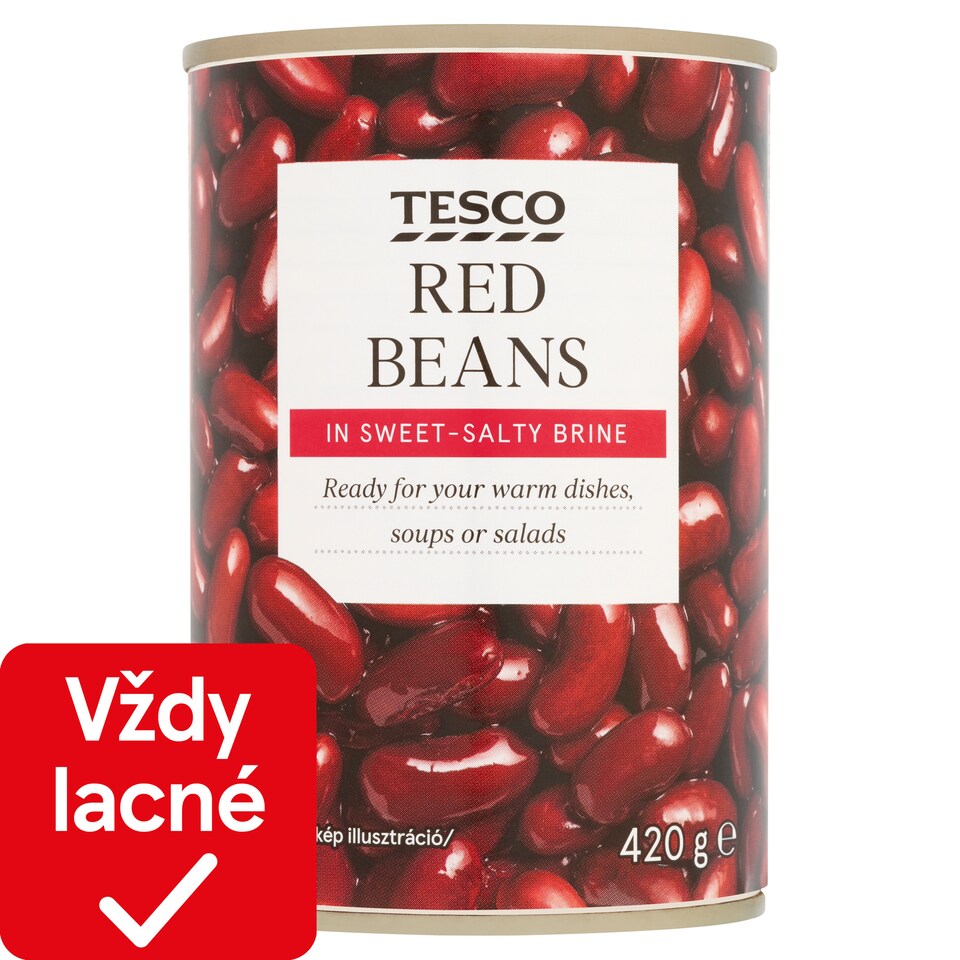Tesco Červená fazuľa v sladkoslanom náleve 420 g