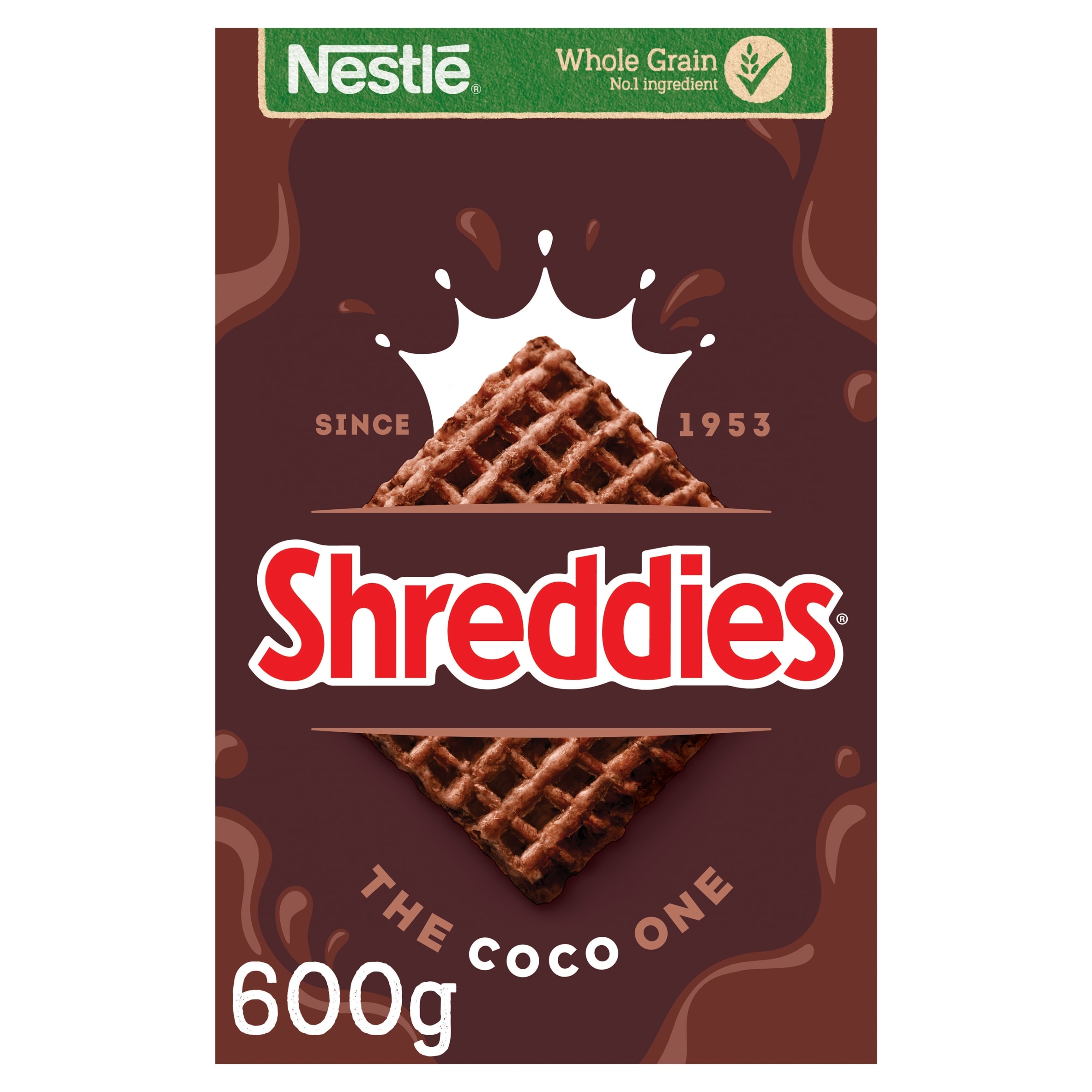Nestlé Shreddies Coco Chocolate Malted Wheats Breakfast Cereal 600g