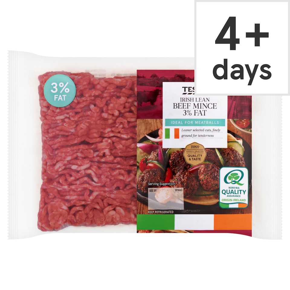 Tesco Irish Lean Beef Mince 3% Fat 450g