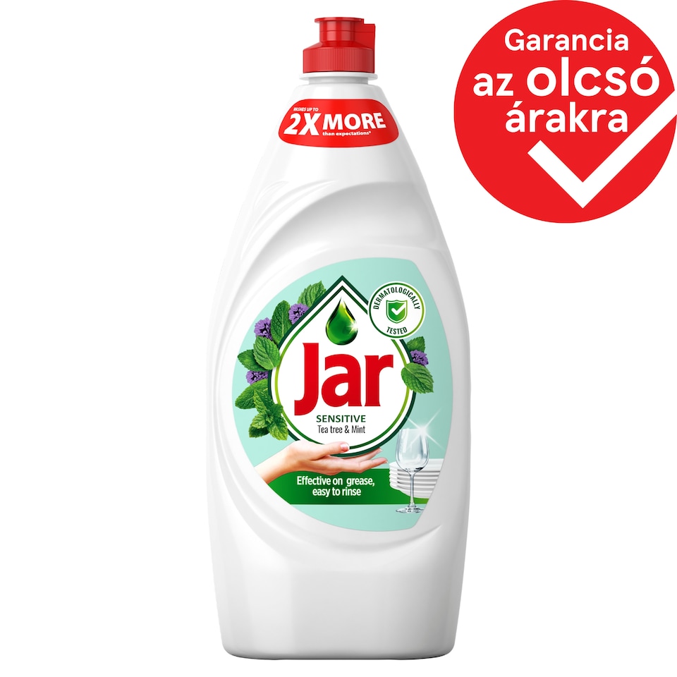 Jar Sensitive Washing Up Liquid Tea Tree & Mint Mild on Hands 900 ML