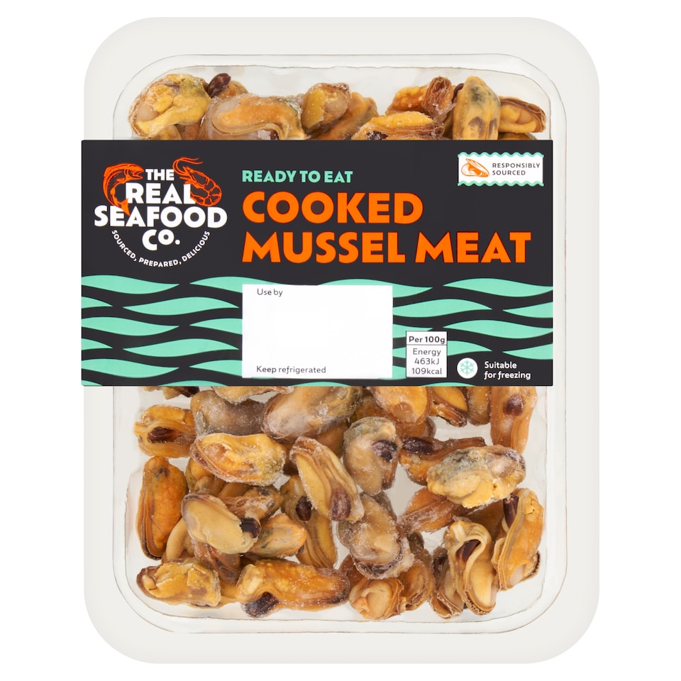 The Real Seafood Company Ready to Eat Cooked Mussel Meat 150g