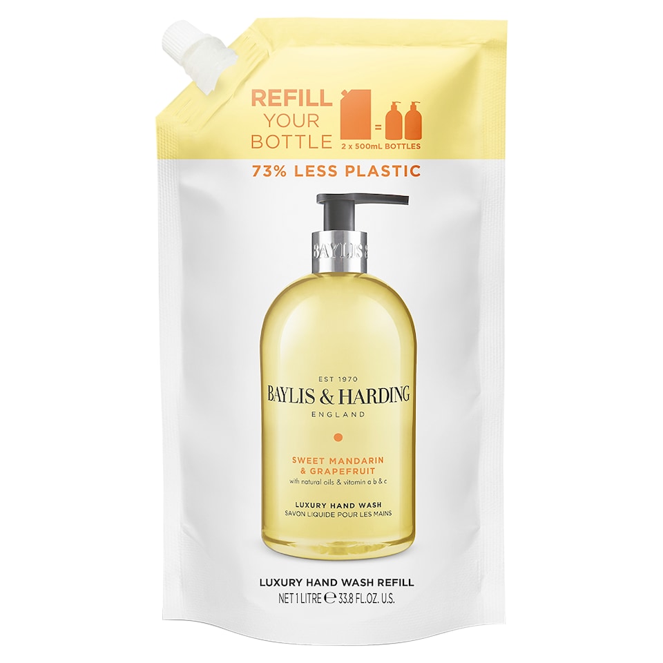 image 1 of Baylis & Harding Sweet Mandarin & Grapefruit Hand Wash Refill 1 Litre