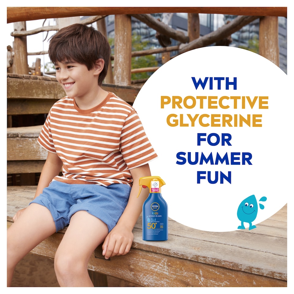 image 1 of NIVEA SUN Kids Protect & Care Sun Cream Trigger Spray SPF50 270ml