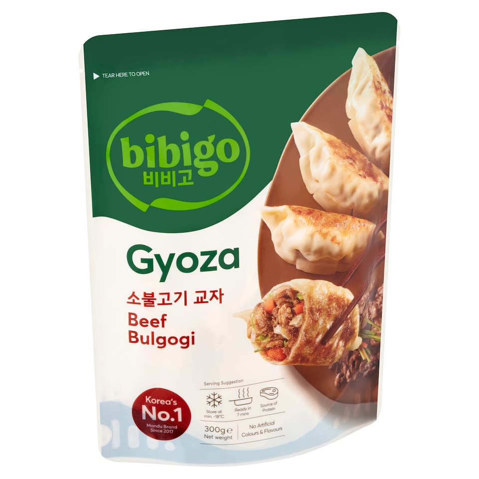 Bibigo Quick-Frozen Dumplings Filled with Beef and Vegetabless 300 g