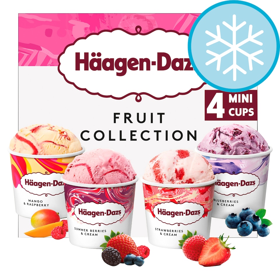 image 1 of Haagen-Dazs Fruit Mini Cups Ice Cream 4X95ml