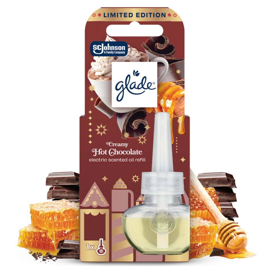 Glade Electric Plug In Air Freshener Refill Festive Honey & Chocolate 20ml