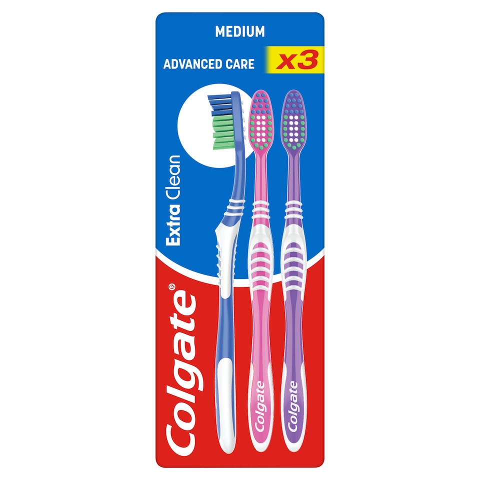 Colgate Extra Clean közepes fogkefe 3 db  1. kép