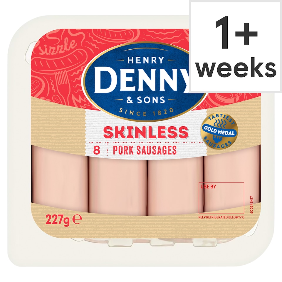 Denny 8 Skinless Sausages 227G