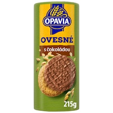 Opavia Cookies with Oatmeal Semi-Dipped in Milk Chocolate 215 g